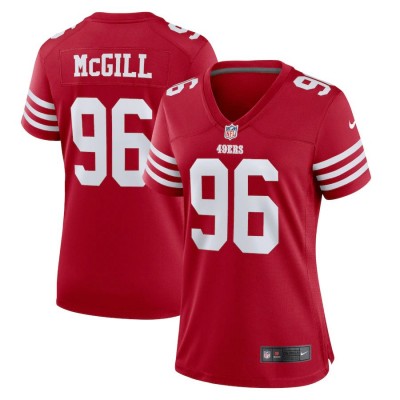 San Francisco 49ers #96 Ty Mcgill Scarlet Women's 2022-23 Nike NFL Game Jersey